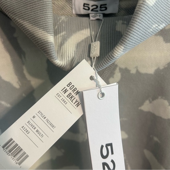 Revolve x 525 America - Silver Multi Tie-Dye Turtleneck Sweatshirt - Picture 4 of 6